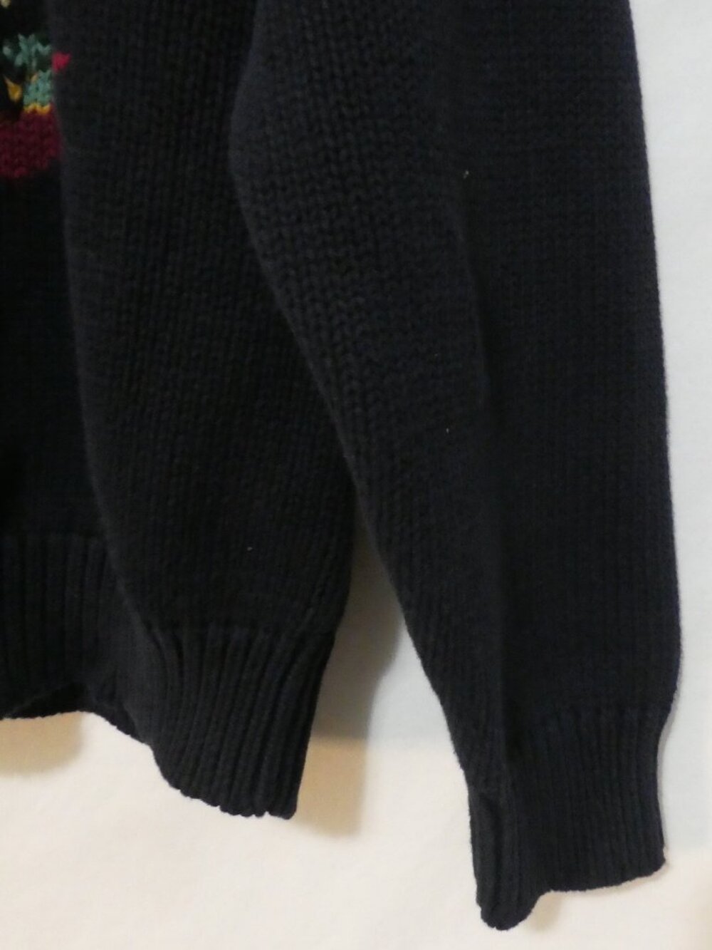Vintage TABI INTERNATIONAL Equestrian Horse Crest Knit Sweater Navy - Size XL - Picture 10 of 16